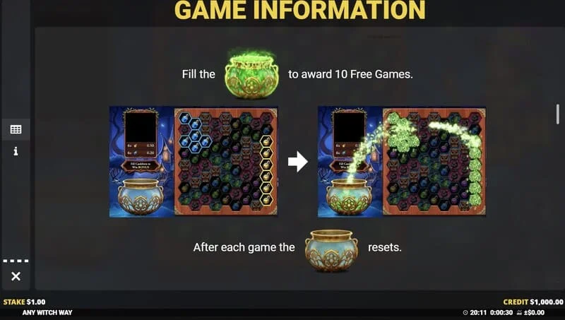 Any Witch Way - cazan umplut și lansare Free Games